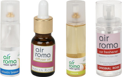 

Airroma Atlantic Breeze, Indian Rose, Jasmine, Original Rose Aroma Oil, Spray(490 ml)