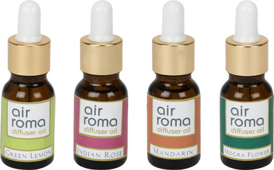 

Airroma Green Lemon, Indian Rose, Mandarin, Mogra Flower Aroma Oil, Spray(90 ml)
