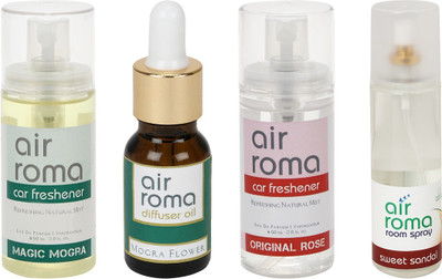 

Airroma Magic Mogra, Mogra Flower, Original Rose, Sweet Sandal Aroma Oil, Spray(350 ml)