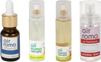 

Airroma Atlantic Breeze, Green Lemon, Jasmine, Original Rose Aroma Oil, Spray(490 ml)