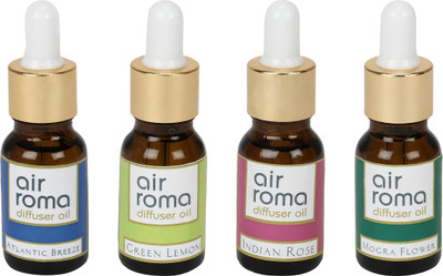 

Airroma Atlantic Breeze, Green Lemon, Indian Rose, Mogra Flower Car Freshener(90 ml)