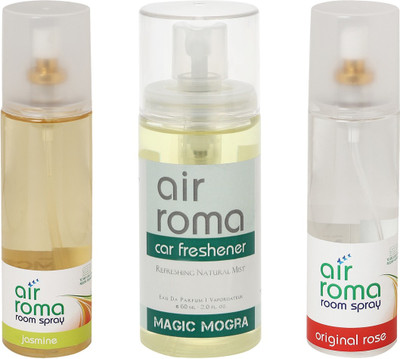 

Airroma Jasmine, Magic Mogra, Original Rose Car Freshener(460 ml)