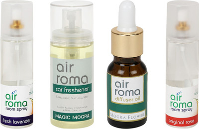 

Airroma Fresh Lavender, Magic Mogra, Mogra Flower, Original Rose Car Freshener(490 ml)