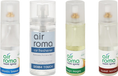 

Airroma Atlantic Breeze, Denim Touch, Magic Mogra, Sweet Sandal Spray(660 ml)