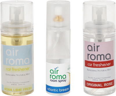 

Airroma Aqua Lime Fresh, Atlantic Breeze, Original Rose Car Freshener(320 ml)