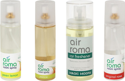 

Airroma Green Lemon, Jasmine, Magic Mogra, Original Rose Spray(660 ml)