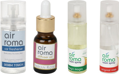 

Airroma Denim Touch, Indian Rose, Magic Mogra, Original Rose Aroma Oil, Spray(490 ml)