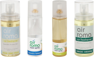 

Airroma Aqua Lime Fresh, Atlantic Breeze, Jasmine, Magic Mogra Spray(520 ml)