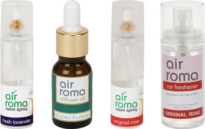 

Airroma Fresh Lavender, Mogra Flower, Original Rose Car Freshener(490 ml)
