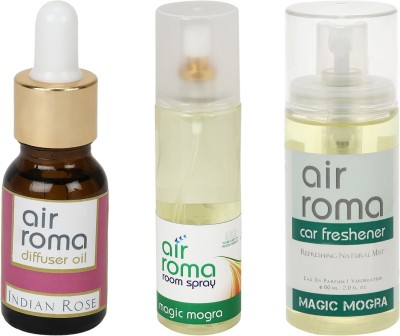 

Airroma Indian Rose, Magic Mogra Aroma Oil, Spray(275 ml)