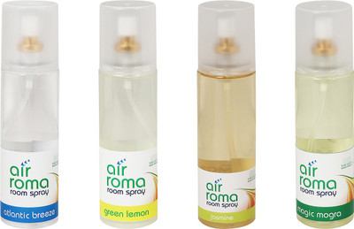

Airroma Atlantic Breeze, Green Lemon, Jasmine, Magic Mogra Car Freshener(800 ml)