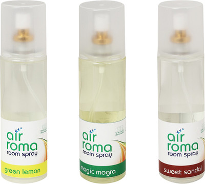 

Airroma Green Lemon, Magic Mogra, Sweet Sandal Spray(600 ml)