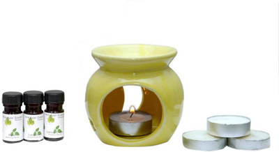 Myesquire Lemongrass Diffuser Set Ceramic Burner Pot(7 x 4.29 ml)