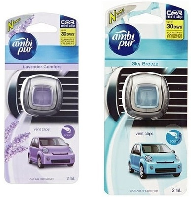 

Ambipur Lavender Comfort & Sky Breeze Car Freshener(4 ml)