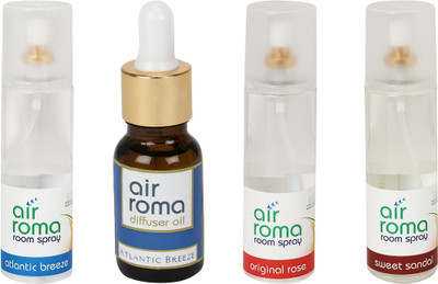 

Airroma Atlantic Breeze, Original Rose, Sweet Sandal Aroma Oil, Spray(630 ml)