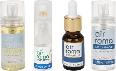 

Airroma Aqua Lime Fresh, Atlantic Breeze, Denim Touch Aroma Oil, Spray(350 ml)