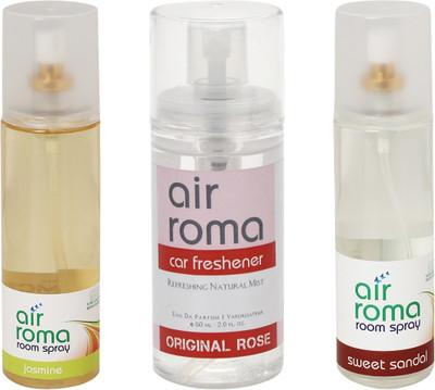 

Airroma Jasmine, Original Rose, Sweet Sandal Spray(460 ml)