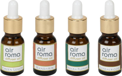 

Airroma Green Lemon, Mandarin, Mogra Flower, Sandalwood Aroma Oil, Spray(90 ml)