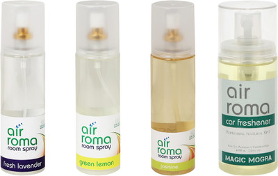 

Airroma Fresh Lavender, Green Lemon, Jasmine, Magic Mogra Spray(660 ml)