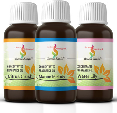 

Aroma Krafts Citrus Crush, Marine Melody, Water Lily Aroma Oil(45 g)