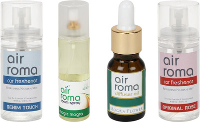 

Airroma Denim Touch, Magic Mogra, Mogra Flower, Original Rose Aroma Oil, Spray(350 ml)