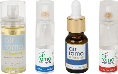 

Airroma Aqua Lime Fresh, Atlantic Breeze, Original Rose Car Freshener(490 ml)