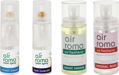 

Airroma Atlantic Breeze, Fresh Lavender, Magic Mogra, Original Rose Spray(520 ml)