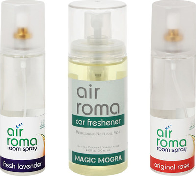 

Airroma Fresh Lavender, Magic Mogra, Original Rose Spray(460 ml)