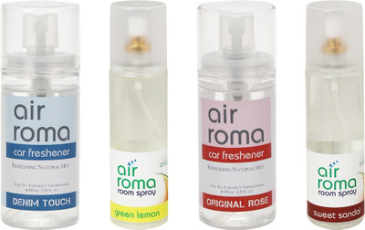 

Airroma Denim Touch, Green Lemon, Original Rose, Sweet Sandal Spray(520 ml)