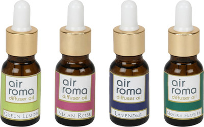 

Airroma Green Lemon, Indian Rose, Lavender, Mogra Flower Car Freshener(90 ml)