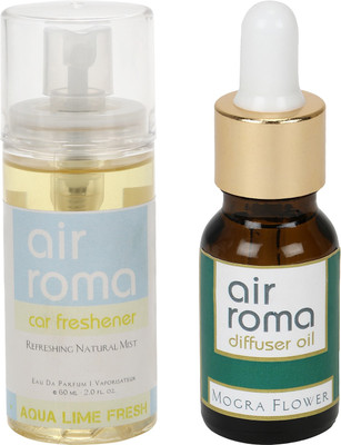 

Airroma Aqua Lime Fresh, Mogra Flower Aroma Oil, Spray(90 ml)