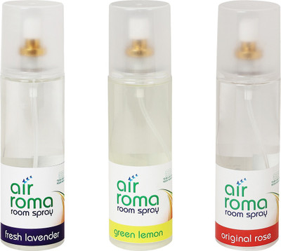 

Airroma Fresh Lavender, Green Lemon, Original Rose Car Freshener(600 ml)