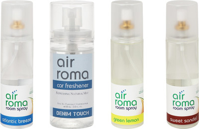 

Airroma Atlantic Breeze, Denim Touch, Green Lemon, Sweet Sandal Spray(660 ml)