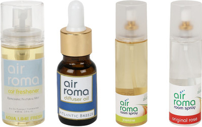 

Airroma Aqua Lime Fresh, Atlantic Breeze, Jasmine, Original Rose Aroma Oil, Spray(490 ml)
