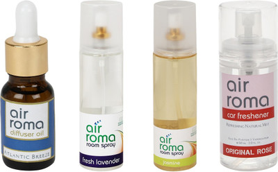 

Airroma Atlantic Breeze, Fresh Lavender, Jasmine, Original Rose Aroma Oil(490 ml)