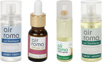 

Airroma Denim Touch, Indian Rose, Magic Mogra Aroma Oil, Spray(350 ml)