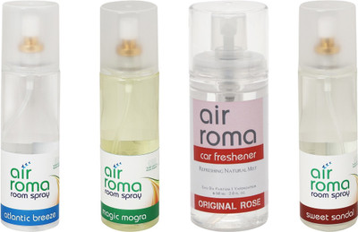 

Airroma Atlantic Breeze, Magic Mogra, Original Rose, Sweet Sandal Spray(660 ml)