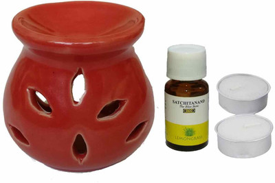 Satchitanand Lemongrasss Diffuser Set Baby Leafy Handi(4 x 2.5 ml)