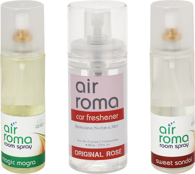

Airroma Magic Mogra, Original Rose, Sweet Sandal Spray(460 ml)