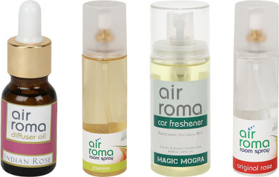 

Airroma Indian Rose, Jasmine, Magic Mogra, Original Rose Aroma Oil(490 ml)