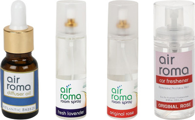 

Airroma Atlantic Breeze, Fresh Lavender, Original Rose Aroma Oil, Spray(490 ml)