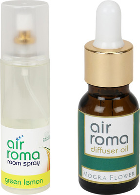

Airroma Green Lemon, Mogra Flower Aroma Oil, Spray(230 ml)