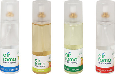 

Airroma Atlantic Breeze, Jasmine, Magic Mogra, Original Rose Aroma Oil, Diffuser Set(800 ml)