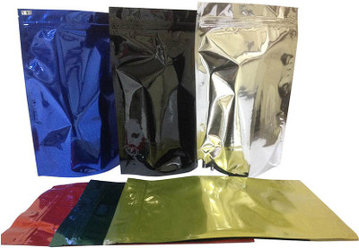 

Y.E.S Resealable Plastic, Aluminium Air Tight Pouch(Black, Gold, Silver, Green, Red, Blue Pack of 6)
