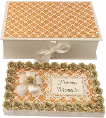 

Crack of Dawn Crafts Precious Memories Handmade Photo Album-Gold Diamonds Album(Photo Size Supported: 4 x 6 inch)