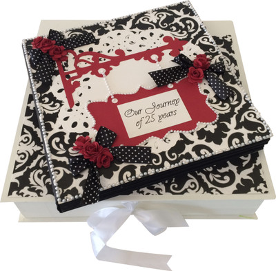 

Crack of Dawn Crafts 25 Yrs of Togetherness Scrapbook-Red,Blk & White Album(Photo Size Supported: 4 x 6 inch)