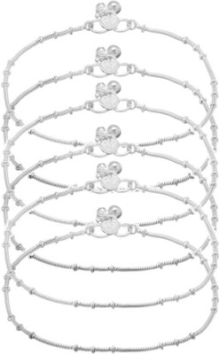 

Charms Piraj Alloy Anklet(Pack of 6)