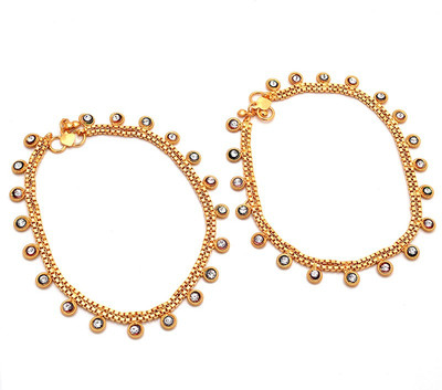 66% OFF on Jewar Mandi Latest Jewellery Alloy Anklet(Pack of 2)