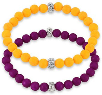 60% OFF on Ratnakar Yellow and Purple Neon Office Ware Acrylic Anklet(Pack of 2)