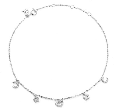 44% OFF on Blinglane Lucky Charms Silver Plated Copper Anklet